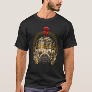 Camiseta Centurion Pug Roma Antiga Império Romano Puppy Pug