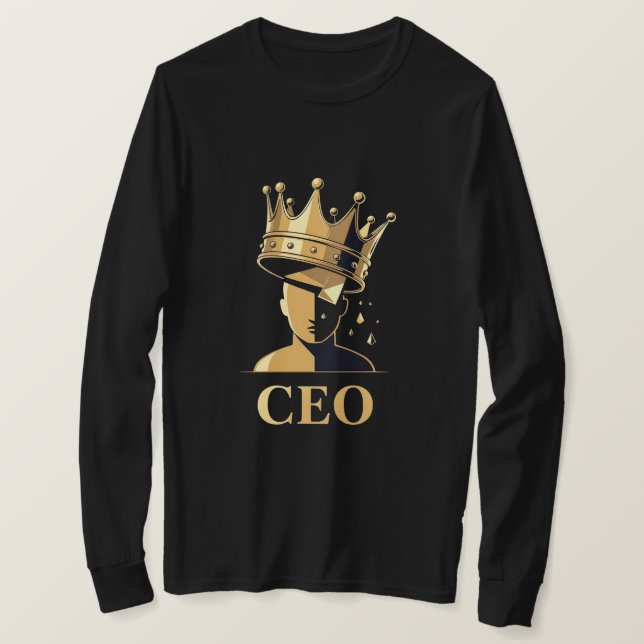 Camiseta CEO Crown Graphic T-Shirt – Minimalist V2  (Frente do Design)