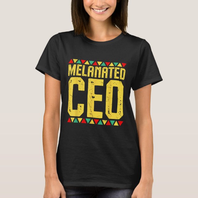 Camiseta Ceo Empreendedor Africano Negro Melanizado M (Frente)