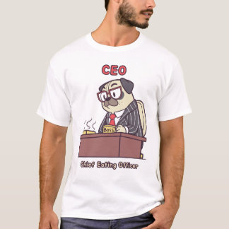 Camiseta CEO Pug Engraçado - Diretor de Alimentação Escritó