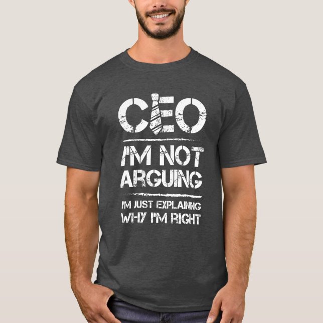 Camiseta CEO que eu não estou discutindo apenas explicando (Frente)