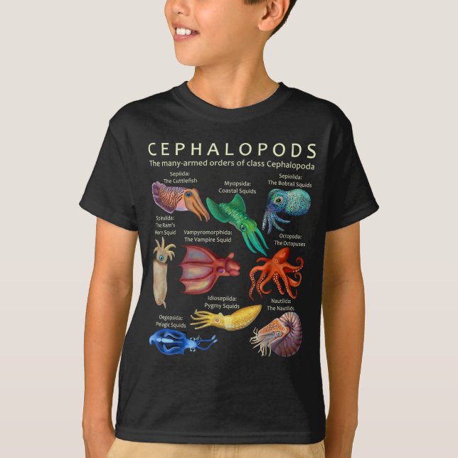 Camiseta Cephalopod Octopus Squid Cuttlefish (Frente)