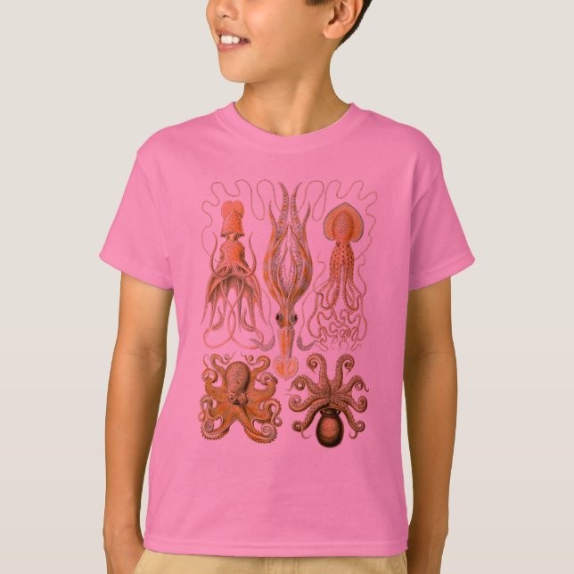 Camiseta Cephalopota Octopus Natureza Marinha Lula (Frente)