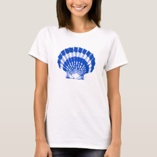 Camiseta Cera - azul e branco de cobalto