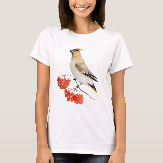 Camiseta Cera de aves da floresta aquosa (Frente)