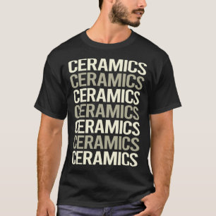 Camiseta Cerâmica de Texto Branco