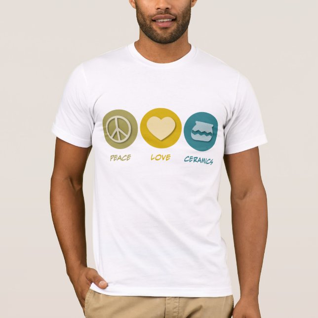 Camiseta Cerâmica do amor da paz (Frente)