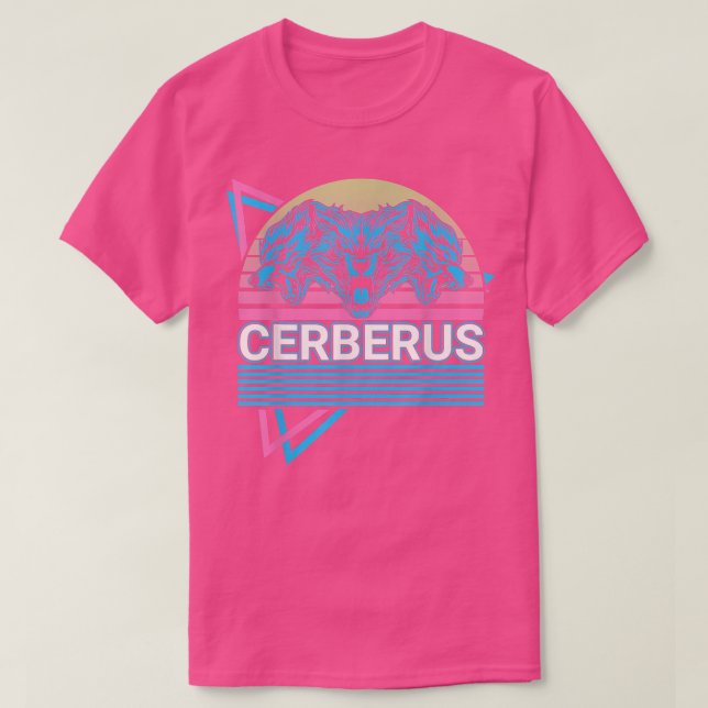 Camiseta Cerberus Antigo Retro de mitologia Grega (Frente do Design)