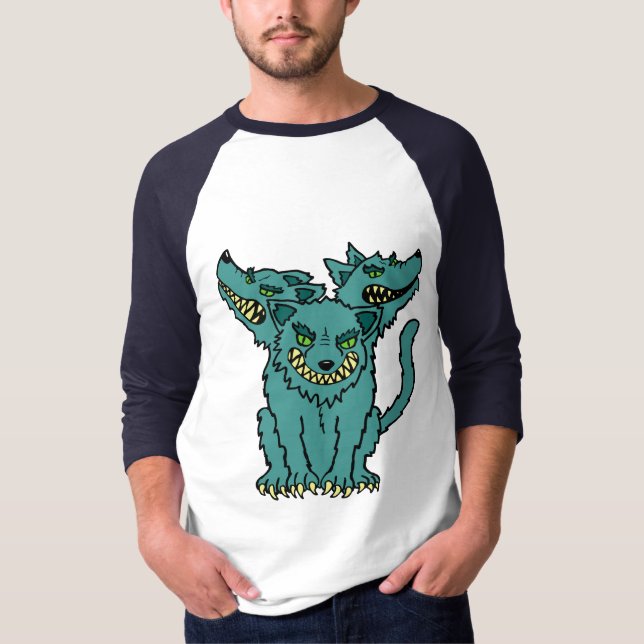 Camiseta Cerberus - o cão dirigido três do inferno (Frente)