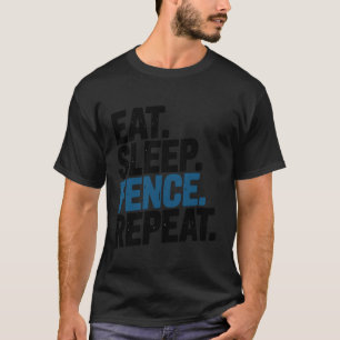 Camiseta Cercado Esgrimista Esgrima Esporte Repetir