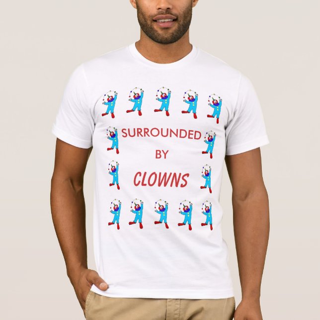Camiseta Cercado por palhaços (Frente)