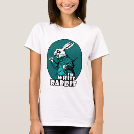 Camiseta Cerceta branca do logotipo do coelho