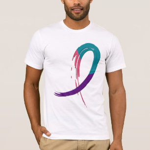 Camiseta Cerceta do cancer de tiróide, roxo, e fita A4 do