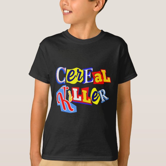 Camiseta Cereal Killer Food Lover Ironic Funny Breakfast Pu (Frente)