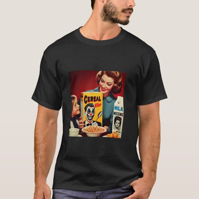 Camiseta Cereal (Serial) Killer Phonetic Pun Horror Core Mi (Frente)