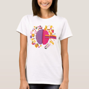 Camiseta Cerebral Esquerda e Direita Colorida