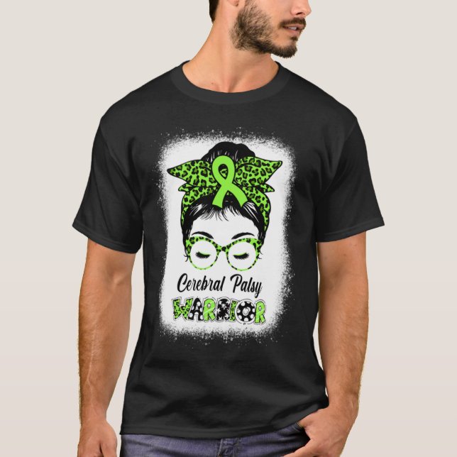 Camiseta Cerebral Palsy Warrior Mensagem Mulher-Arma Mãe Es (Frente)