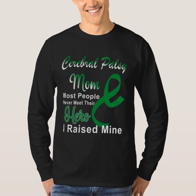 Camiseta Cerebral Palsy Warrior Mom Green Ribbon Support Mo (Frente)