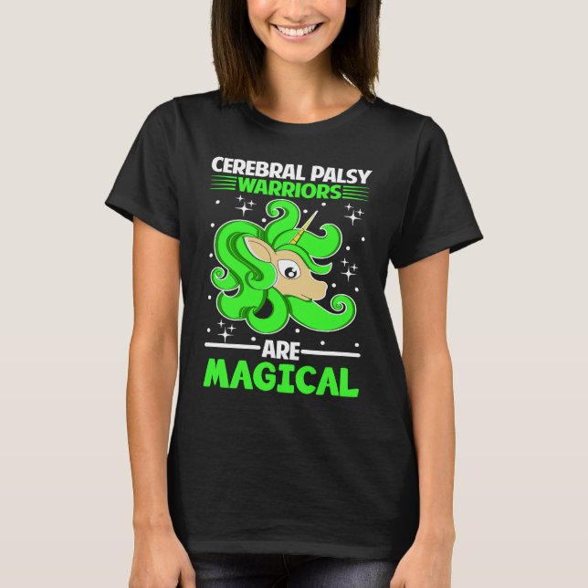Camiseta Cerebral Palsy Warriors Are Magical Unicorn (Frente)