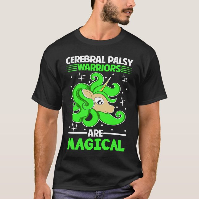Camiseta Cerebral Palsy Warriors Are Magical Unicorn (Frente)