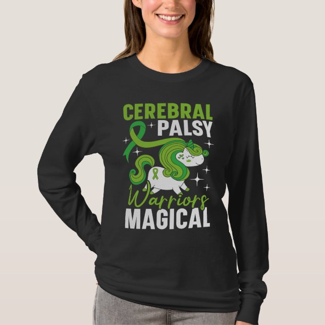 Camiseta Cerebral Palsy Warriors Are Magical Unicorn  CP (Frente)