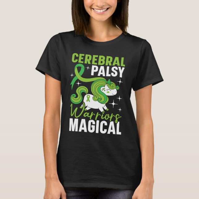 Camiseta Cerebral Palsy Warriors Are Magical Unicorn  CP (Frente)