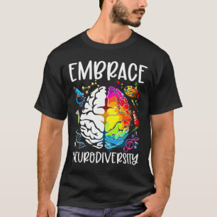 Camiseta Cérebro Abraçar Neurodiversidade Autismo Sensibili