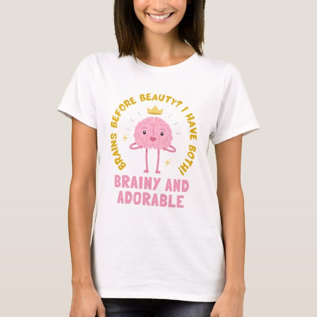 Camiseta Cérebro Antes da Beleza... (Frente)