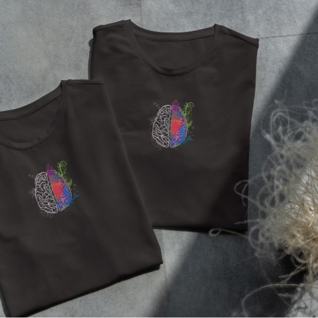 Camiseta Cérebro Artístico E Lógico (Criador carregado)