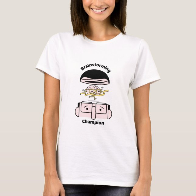 Camiseta Cérebro Campeão de Brainstorming (Frente)