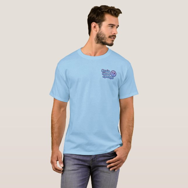 Camiseta Cérebro Como Uma Esponja (Frente Completa)