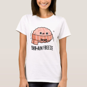 Camiseta Cérebro congela Fofo de Anatomia Biológica