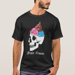 Camiseta Cérebro congelar Sorvete Eu adoro Sorvete