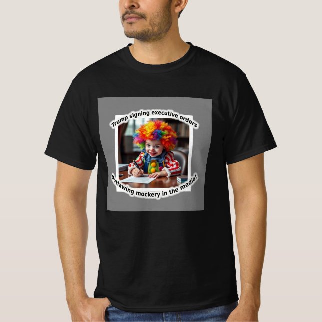 Camiseta Cérebro de bebê assinando ordens executivas (Frente)