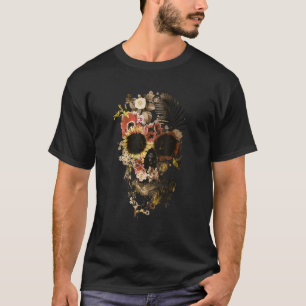 Camiseta Cérebro de Jardim Luz Cheia de Vida Caveira Jardin