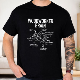 Camiseta Cérebro de Marceneiro Humor de Marcenaria Engraçad