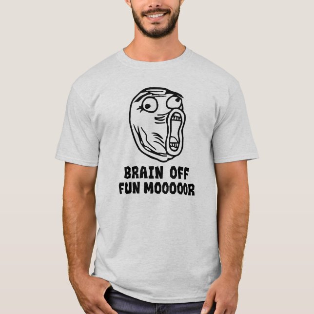 Camiseta Cérebro Desligado. Diversão MAAAAAIS! (Frente)