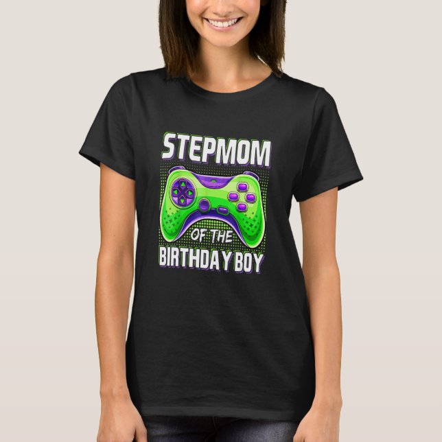 Camiseta Cérebro do Vídeo da Família Birthday Boy Matching (Frente)