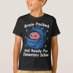 Camiseta "Cérebro Empacotado e Pronto para o Ensino Fundame