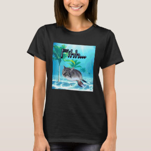 Camiseta Cérebro engraçado gen z Humor gato Meme peixe gato