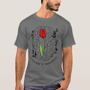 Camiseta Cérebro Floral Mês de Consciência de Tulip Parkins