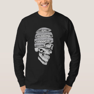 Camiseta Cérebro Halloween Spookie Esqueleto Ossos Gótico G