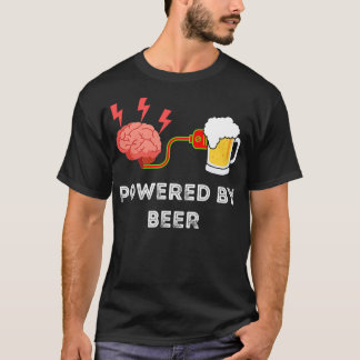 Camiseta Cérebro Humano Alimentado Por Cerveja