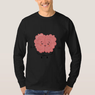 Camiseta Cérebro Humano Bonito Em Yoga Pose
