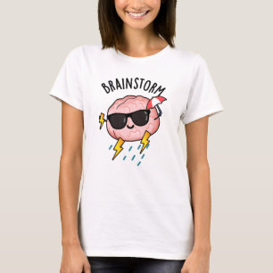Camiseta Cérebro Tempestade Engraçada Clima