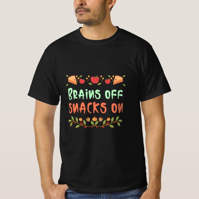 Camiseta Cérebros de lanches na escola (Frente)