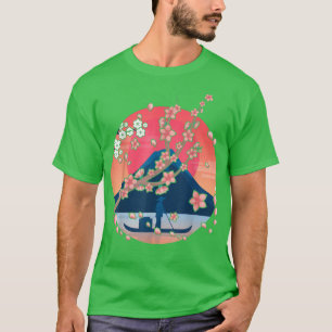 Camiseta Cereja Bonito de Flor Rosa Sakura Japonesa