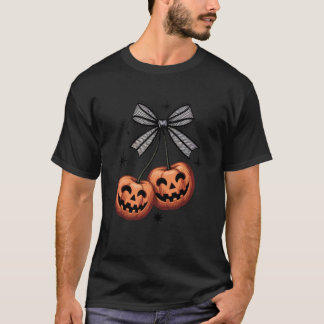 Camiseta Cereja Coquete Cerejas Assustadoras Arco Clássico 