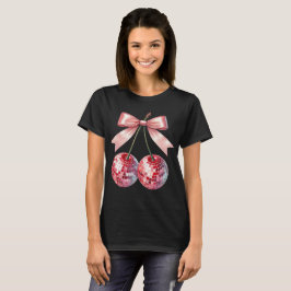 Camiseta Cereja de discoteca rosa