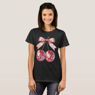 Camiseta Cereja de discoteca rosa